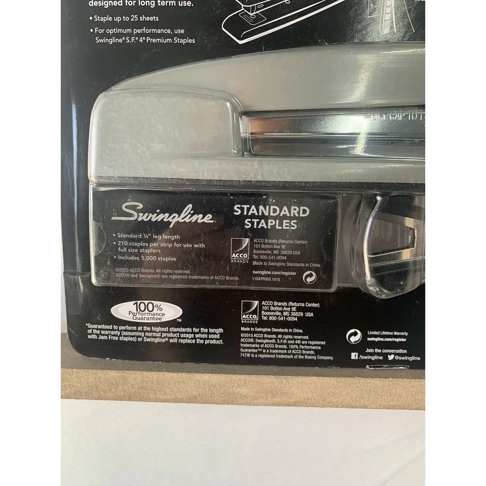 Swingline 747 Business Desktop Stapler 5000 Staples Staple Remover Black NEW!!!
